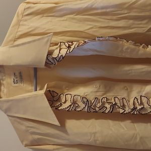 Tuxedo Shirt 2xl Ruffled Tan